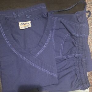 Reina Navy Blue Scrub Set